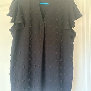 Black textured Fantaslook top